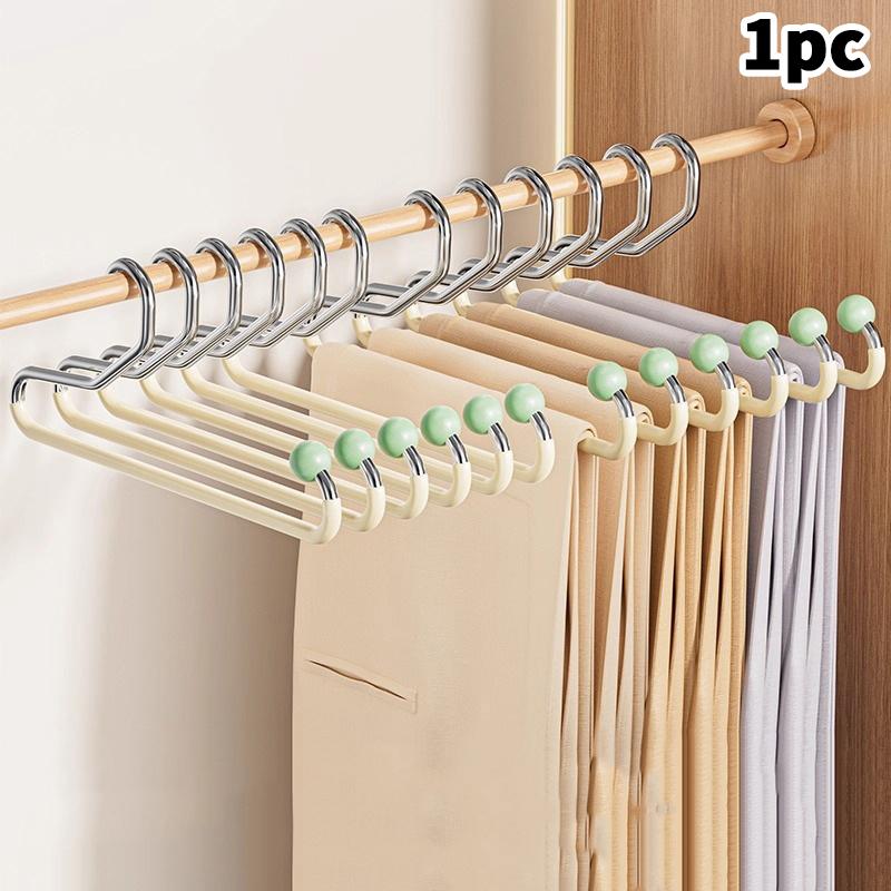 

1 шт. Вешалка для брюк в форме гуся, бытовая бесшовная нескользящая вешалка для подвешивания брюк, встроенный органайзер для гардероба, артефакт для хранения
