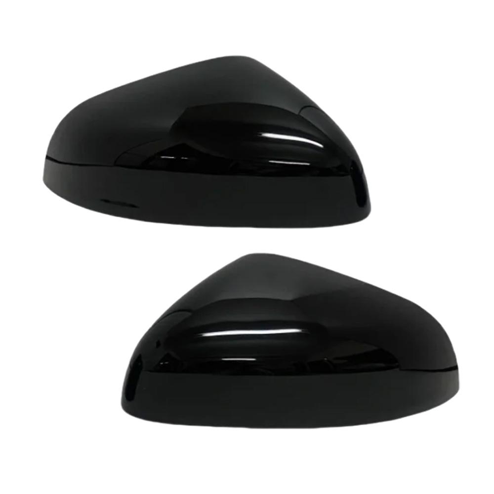 

For Ford Fiesta MK8 2018 2024 Replacement Carbon Black Side Rearview Mirror Cover Caps Shell Glossy Black