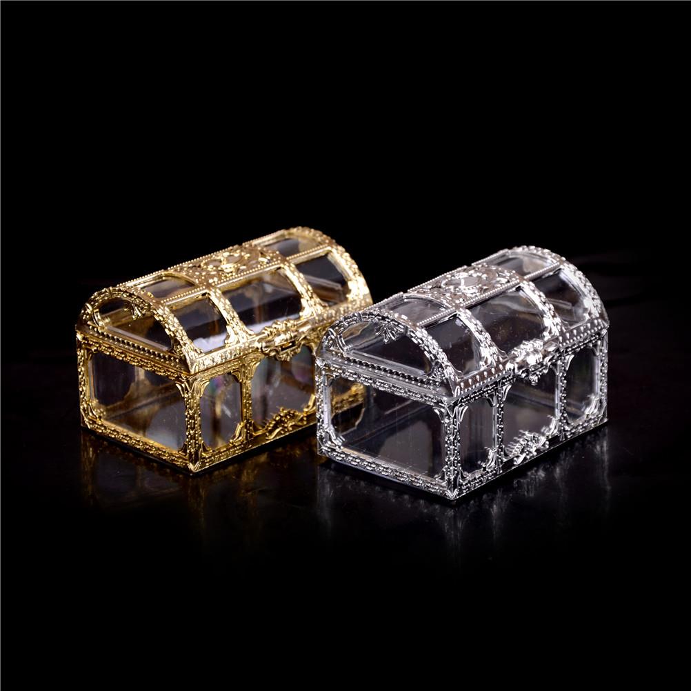 

Jewelry Storage Box Case Holder Vintage Mini Plastic Treasure Chest Storage Box Jewelry Organizer Box Gift Box