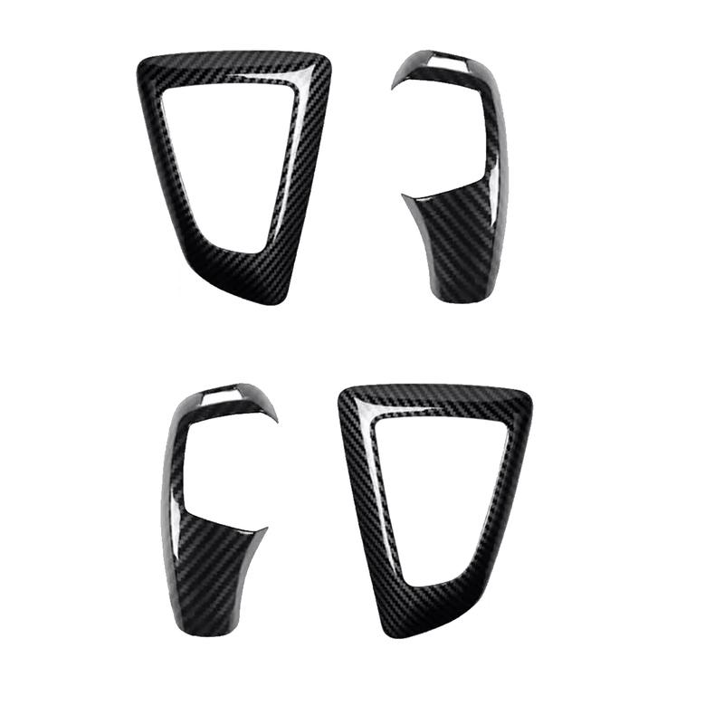 2IN1 ABS Gear Shift Knob Panel Cover Trim Frame Carbon Fiber Texture For BMW 1 2 3 4 Series F20 F21 F22 F23 F30 F31 F32 F36 F34