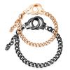 Pulseira de algemas de aço titânio simples e individual da moda pulseira de casal de aço inoxidável