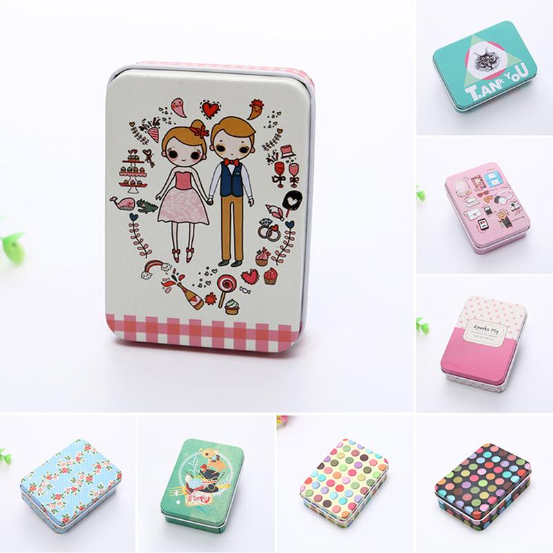 Cartoon Tin Box Sealed Jar Packing Box Jewelry Candy Storage Cans Coin Gift Box