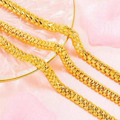 Luxus Imitation 24k Gold Dicke Uhrenkette, Herren- & Damenschmuck