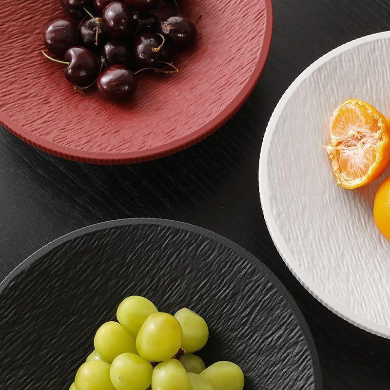 Minimalist Textured Pedestal Fruit Tray Stable Base Elegant Design Perfect For Home Coffee Table Serving Fruits Snacks Desserts