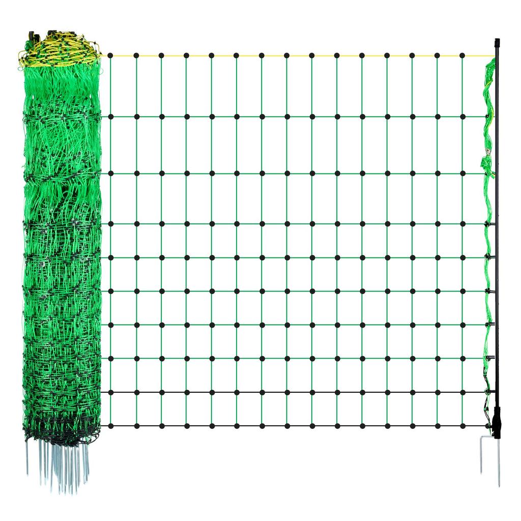 VEVOR Electric Fence Netting, 1.27 M X 50 M, Livestock Net Fencing with Posts & Stakes, Portable Mesh Nets for Goats, Sheep, Deer, Hogs, Dogs