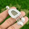 925 Sterling Silver Heart Chakra Unakite Stone Anniversary Boho Pendant Jewelry