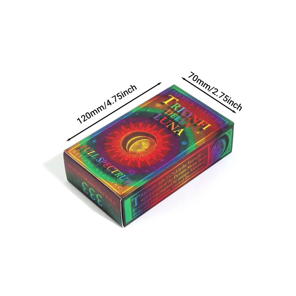 Trionfi Della Luna Full Spectrum Tarot 78 Pcs Cards 12x7 Cm