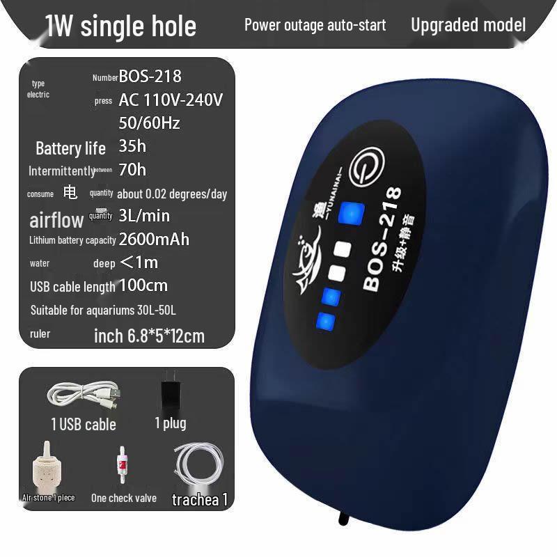 Rechargeable Dual-Use Oxygen Pump for Outdoor Fishing