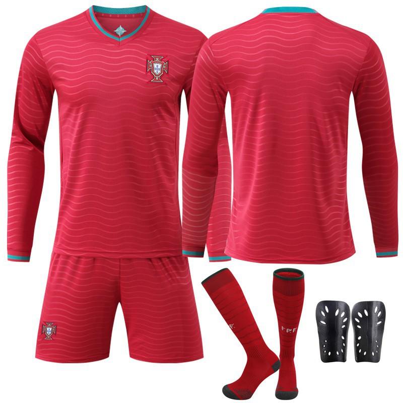 Long-sleeved Football Uniform No. 7 C Ronaldo Jersey Set 8B Fee Sports Team Portugal World Cup