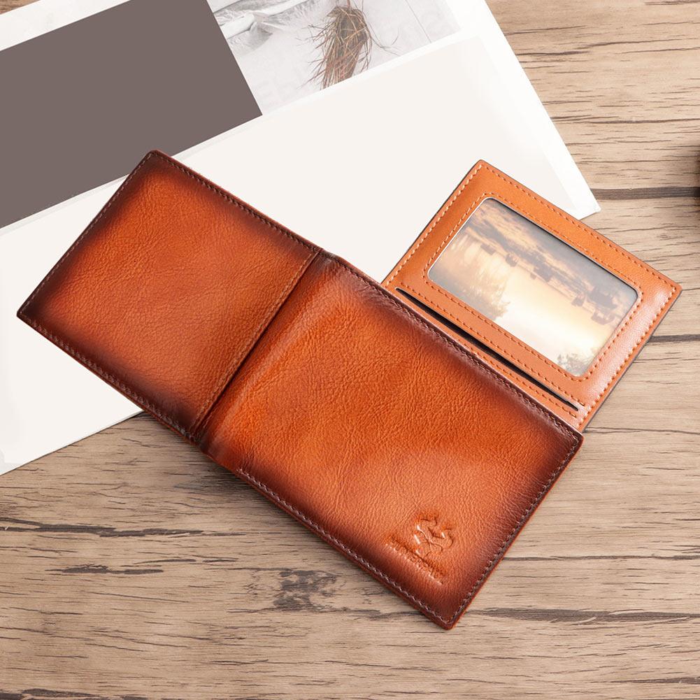 HUMERPAUL Men Wallet Leather Wallet Slim Card Case