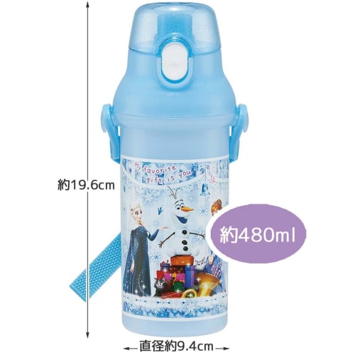 Skater Water Bottle Disney Frozen 24 480ml Children's Antibacterial Plastic Child Friendly Lightweight Made in Japan PSB5SANAG-A