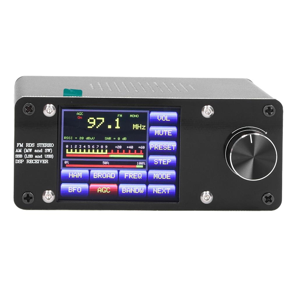 Vollband-Radioempfänger FM LW MW SW SSB Tragbarer Handheld-Recorder Si4732 2,4-Zoll-Touchscreen