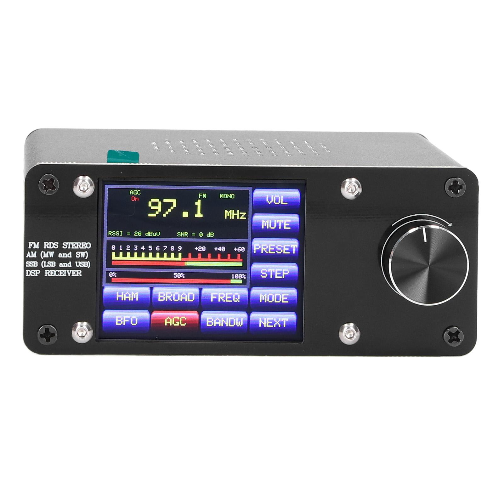 

Полнодиапазонный радиоприемник FM LW MW SW SSB портативный ручной рекордер Si4732 2.4-дюймовый сенсорный экран