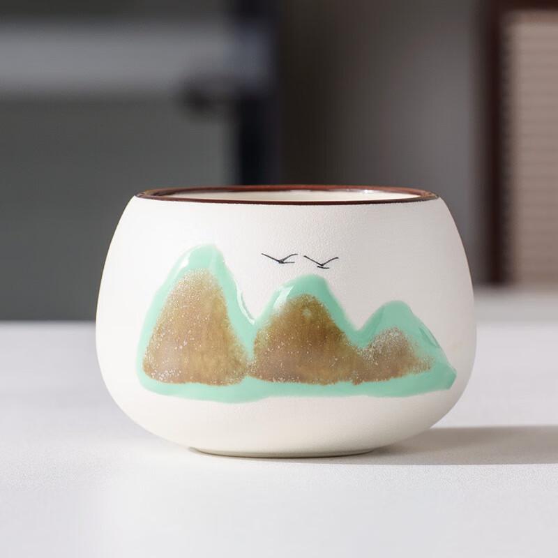 

Hand-Painted Far Mountain Ceramic Tea Cup