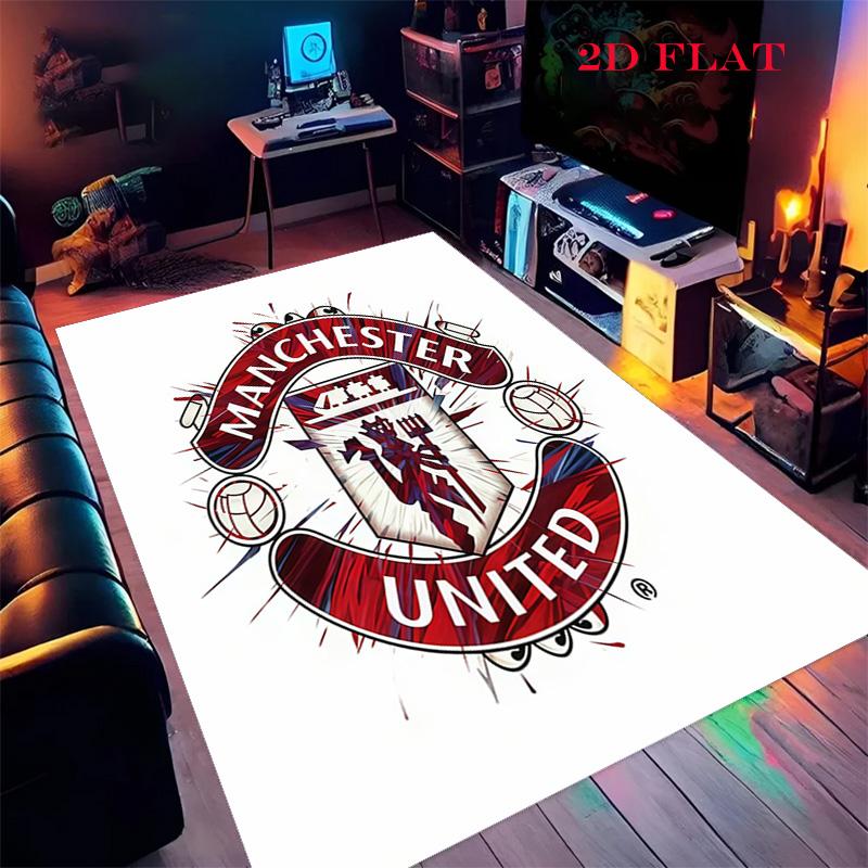 Man Utd Carpet Rug for Living Room Bedroom Home Sofa Decoration,Kids play Nonslip Floor Mat