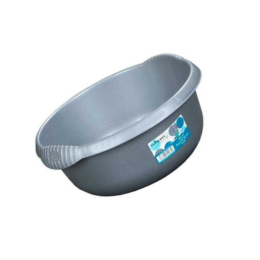 Casa Round Washing Up Bowl Silver 28cm