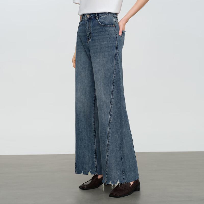 

Elva Island Women s High-Waist Loose Fit Flared Long Jeans L