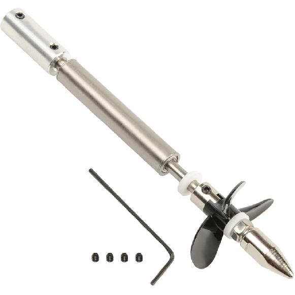 Heyiarbeit Drive Shaft Fit for 4mm Motor Shaft W Propeller and Universal Joint for RC Boat, L100mm Shaft, L50mm Sleeve, D36mm Propeller