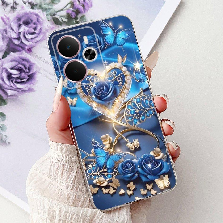 For Oppo Realme 14 14T 5G Case RMX5075 RMX5078 Popular Love Heart Shockproof Soft Silicone Cover For Realme14 Realme14T 5G Pouch