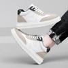 Invisible Height Boost Men's 8cm Breathable Thick Sole Running Casual Dad Shoes, Sports Board Shoes, White.