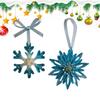 Ornaments For Christmas Tree 2D Acrylic Realistic Snowflake Ornament Christmas Elegant Snowflake Pendant For Windowsill Bedroom