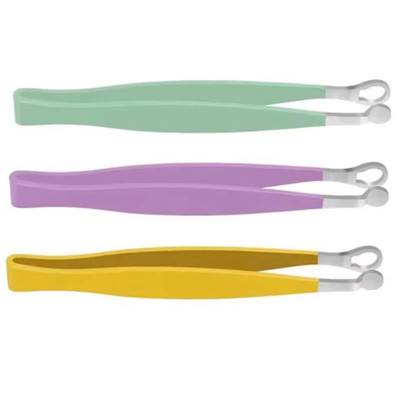 1Pcs Nose Hair Trimming Tweezers Stainless Steel Eyebrow Nose Hair Cut Manicure Facial Trimming Makeup Scissors Trimmer