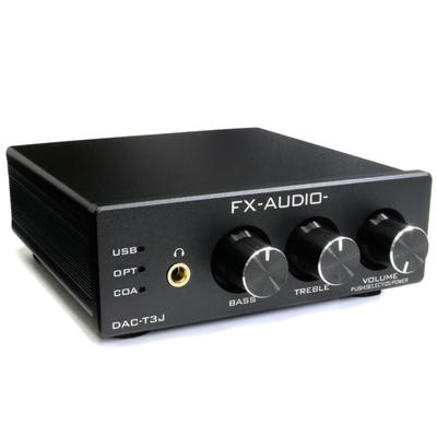 DAC with Headphone Amplifier and Tone Control Supporting 3 Digital Inputs Up To FX-AUDIO- DAC-T3J High-resolution Built-in Preamplifier, (USB,