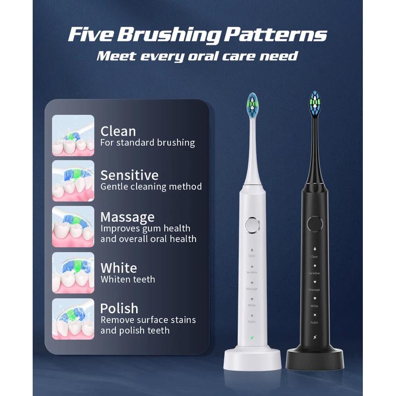 Best seller Electric Toothbrush With 6 Brush Heads USBRechargeable Electric Brush Automatic Ultrasonic IPX7 Waterpoof Toothbrush