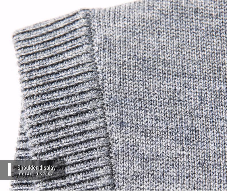 Men's Sleeveless Knit Cardigan: Autumn/Winter Solid Color Round Neck Vest