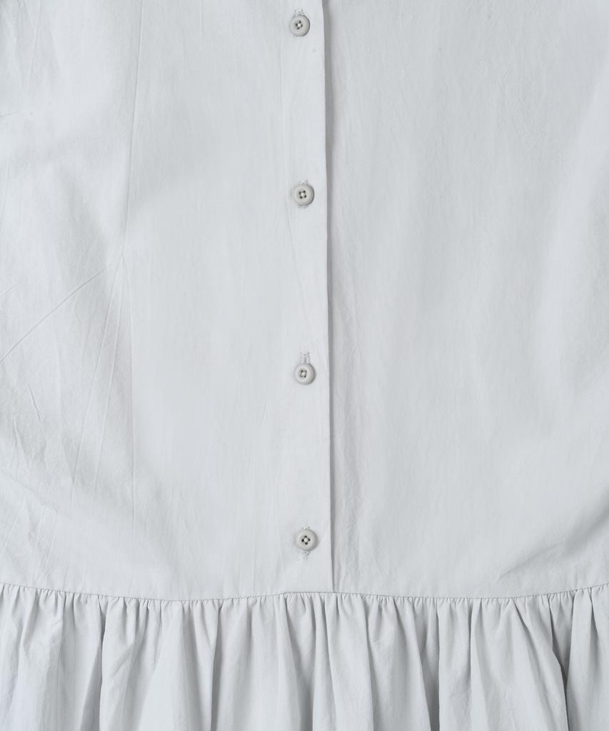 Basica Waist Tie Shirred Dress (Gray)