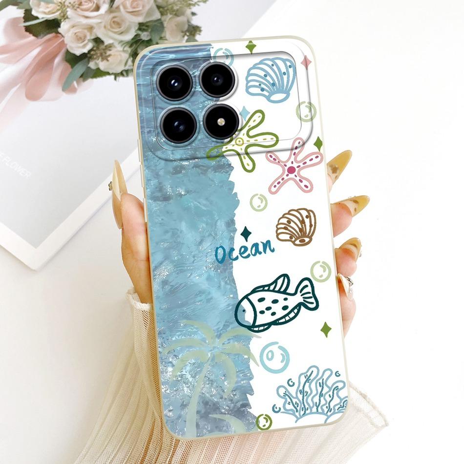 Für Xiaomi Redmi K90 Niedliche Katze Blume Cartoon Handyhülle Für Redmi K 90 K90 Pro Max 5G Stoßfeste Weiche Silikonhüllen Stoßfänger