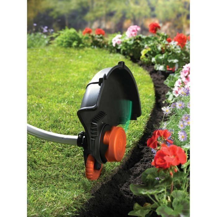 Coupe-bordure électrique BLACK+DECKER - GL7033-QS - 700W - 33 cm - Filaire - tête pivotante - tube télescopique