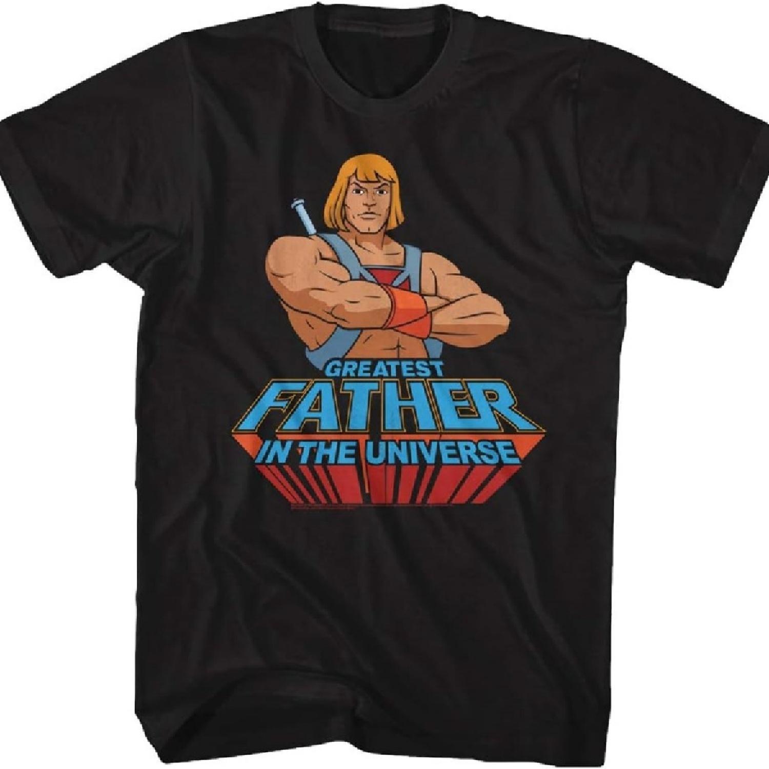 

A&E Designs Masters of The Universe Greatest Father Adult Black Tee Shirt, 4XL XXXXXL чёрный