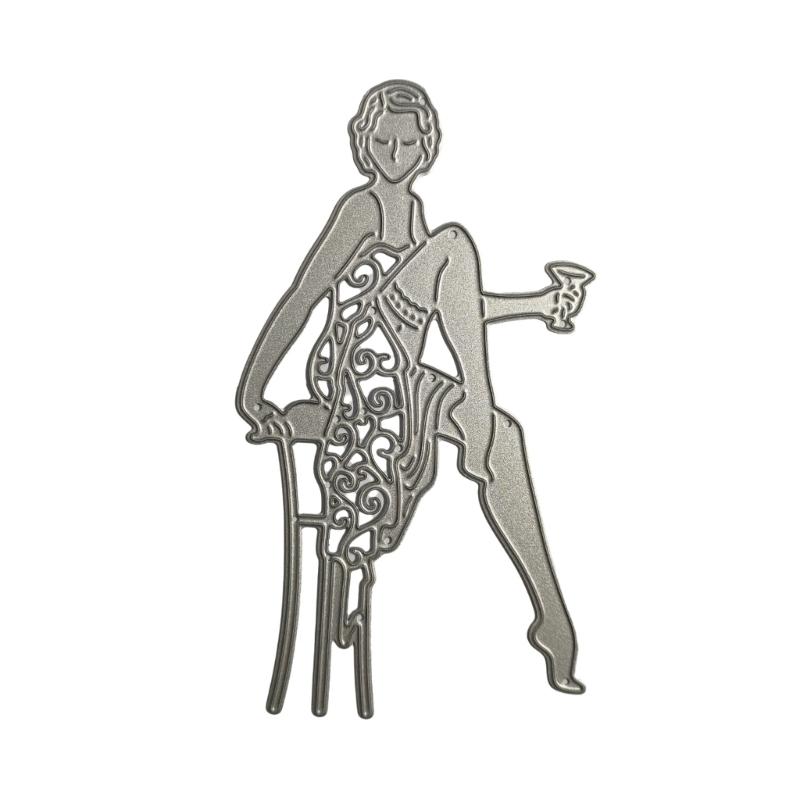 Танцующая Девочка Металлические Штампы Скрапбукинг Трафареты Вырубки Карточка Тиснение DIY Альбом Шаблон Фото Формы Украшения