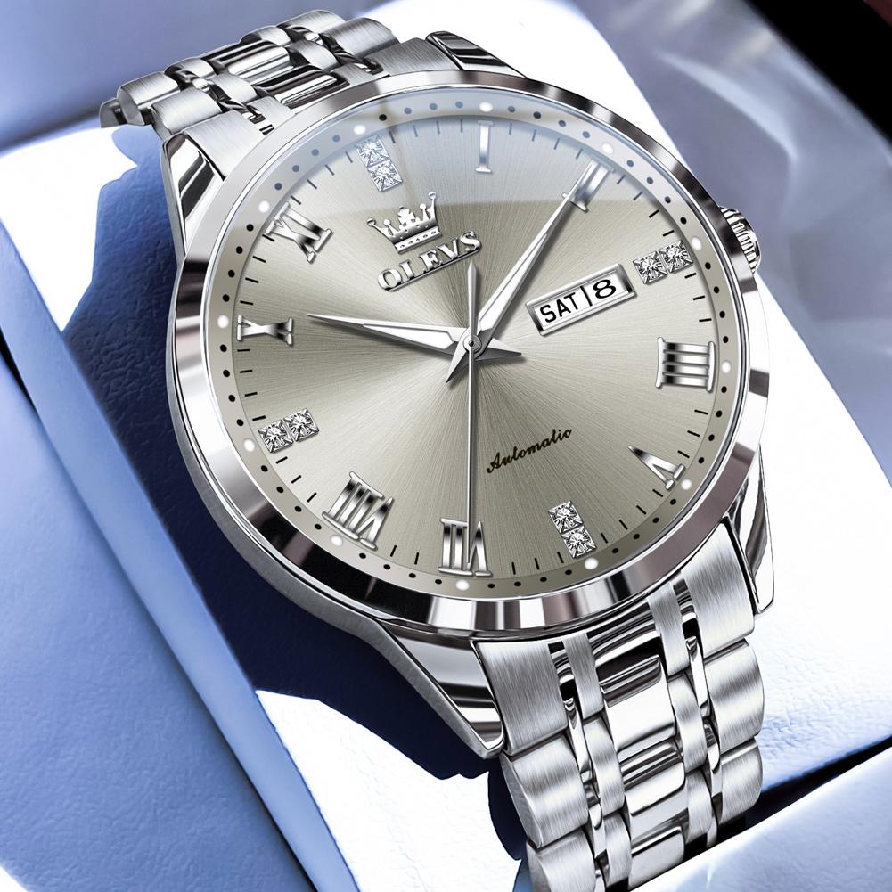 OLEVS Montres Homme Dorées Business Marque Supérieure Luxe Automatique Mécanique Pour Hommes Étanche Date Heure Montre de Sport Relogio