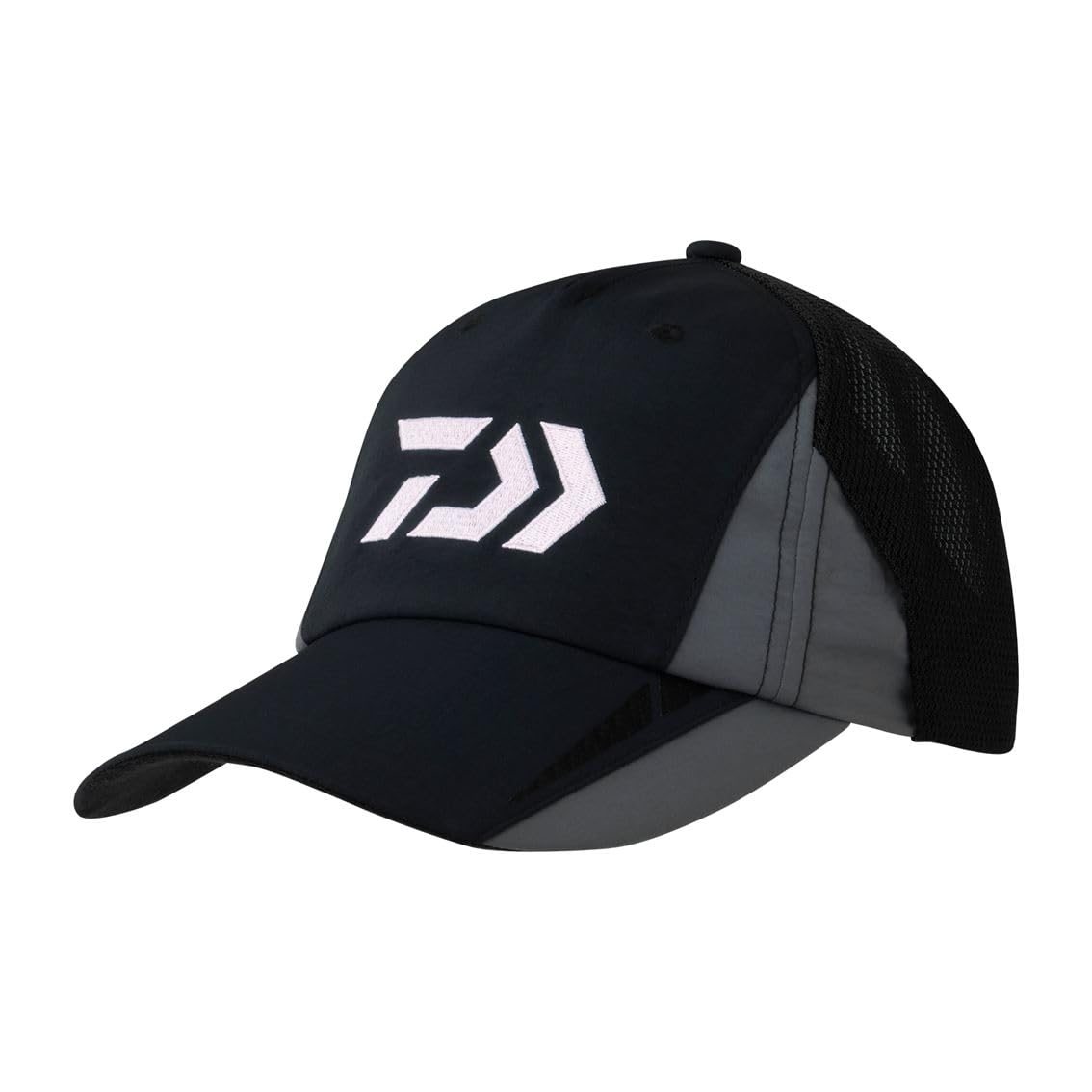 Daiwa DC-3225 Water-Repellent Half Mesh Cap, Black, Free Size