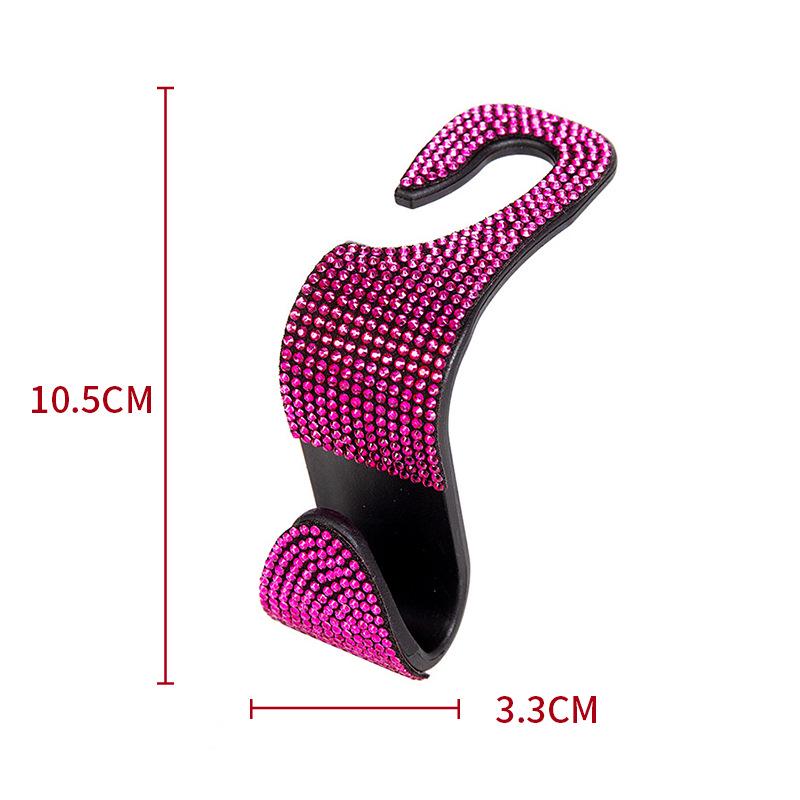 Diamond-Inlaid Multifunctional Car Seat Back Hook