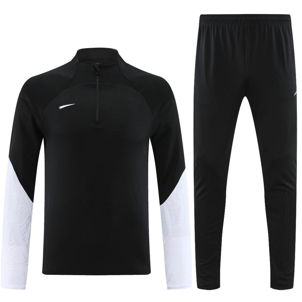Student Team Half Zipper Long Sleeve Suit Football Training Suit Club Quick Drying Football Jersey Breathable