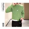 Spring 2024 Men's Sweater Patchwork Assorted Colors Skin-Friendly Fabric Fashion Versatile Top Casual Long-Sleeved Bottoming Shirt