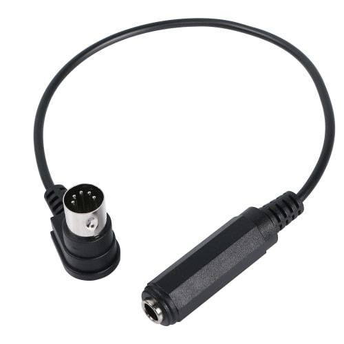 CERRXIAN 90 Elbow MIDI Cable, 5-Pin DIN Male to Monopris 6.35 mm (1/4 inch) TRS Stereo Audio Cable for MIDI Keyboards, Synthesizers, Organs, Electric