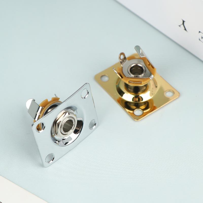 Electric Guitar Jack Output Plate Guitar Output Jack Plate Square Shape Metal Compact Guitar Jack Socket Plate Guitar