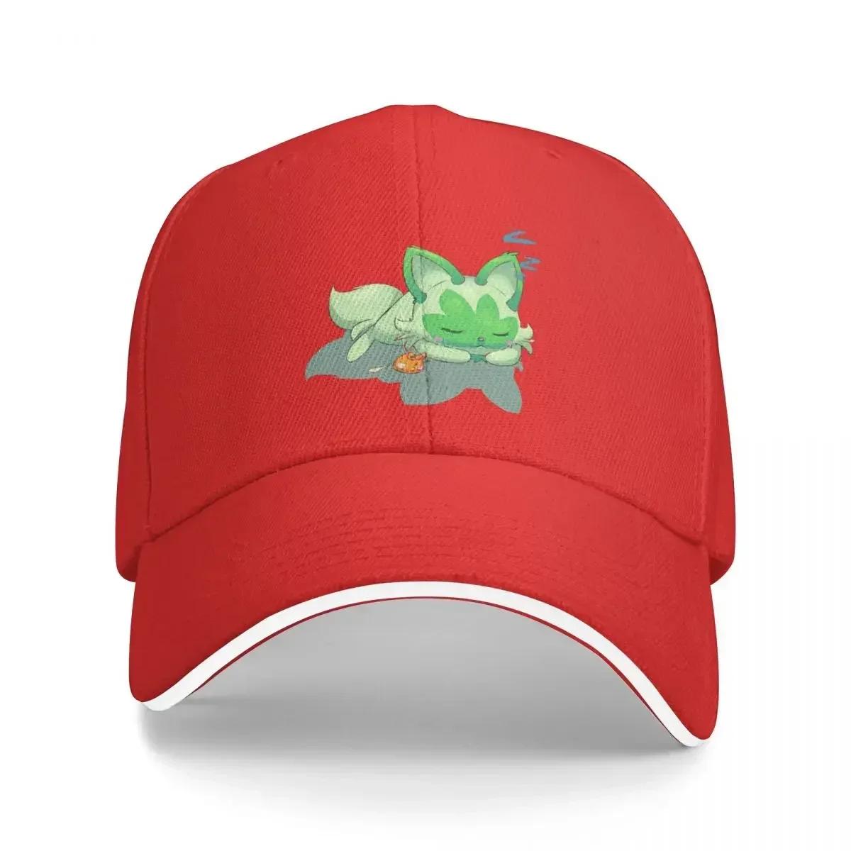

Sleepy Sprig Weed Cat with Mouse toy Baseball Cap Golf Wear Custom Cap Trucker Cap Women Caps Unisexs
