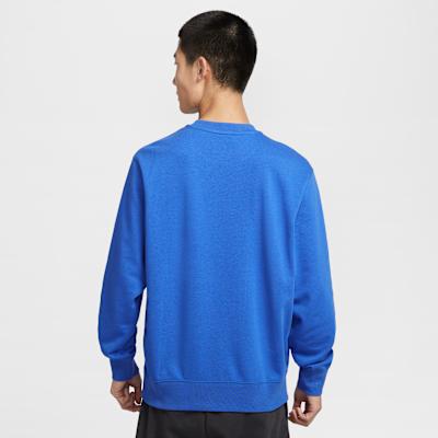 Nike Club Sweatshirts Men's Royal Blue Crew Neck Moderate Regular