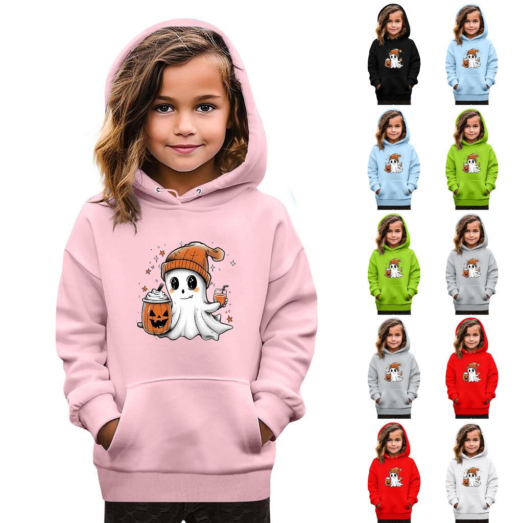 Sweatshirts For Teen Girls Hoodies Long Sleeve Drawstring Pullover Cute Oversized Hoodie Halloween Day