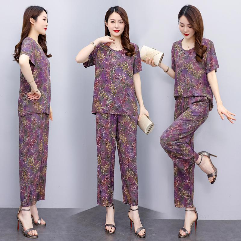 Summer Two Piece Sets for Women Tops and Wide Leg Pants Sets Casual Women Blouses
