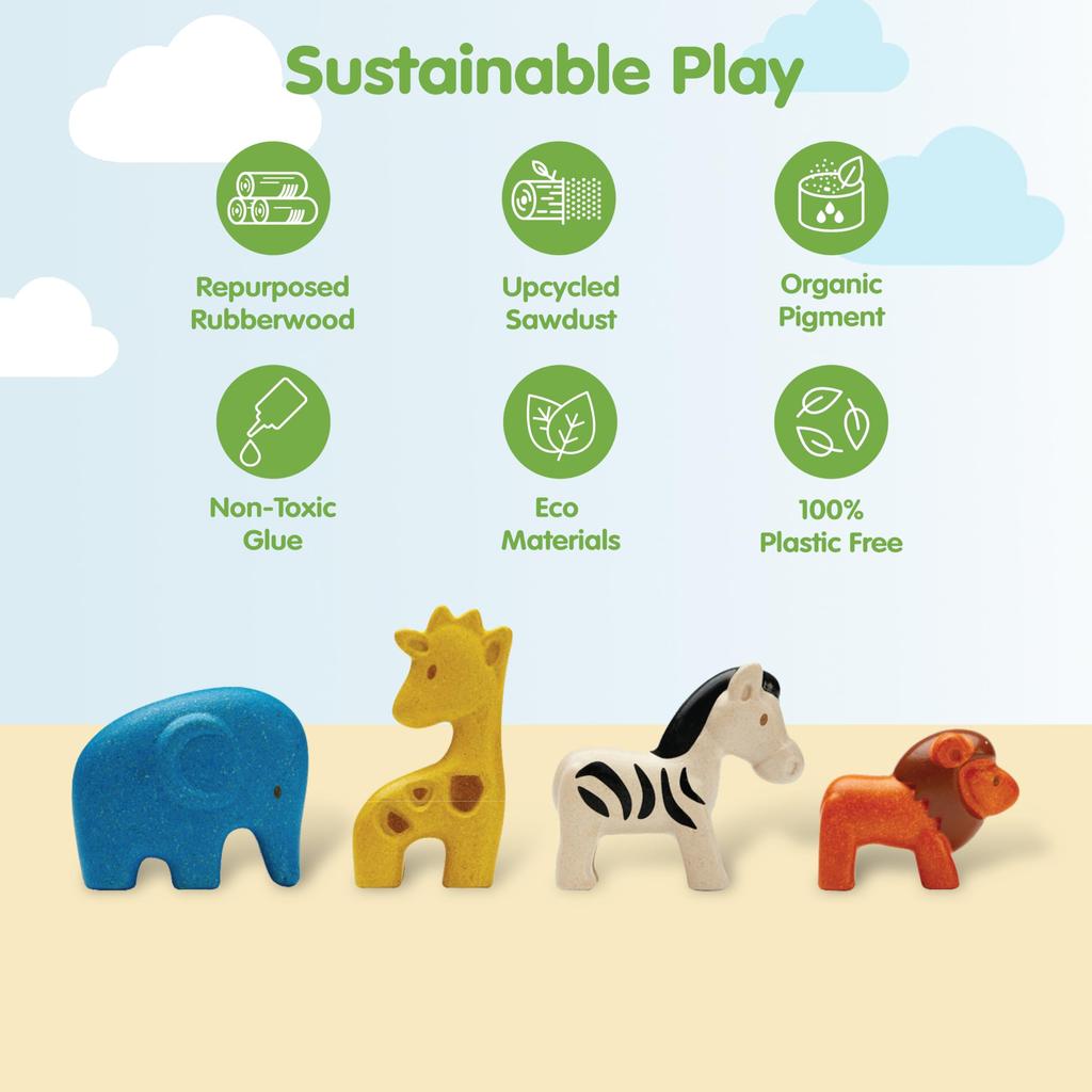 PLANTOYS JAPAN Wild Animal Set 6128