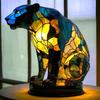 Creative Panda Dolphin Lion Leopard Dog Animal Resin Led Night Light Ornament For Desk