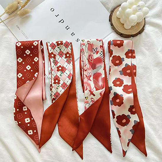 Korean Style Silk Scarf and Hairband Set - Versatile Women's Accessory for Summer