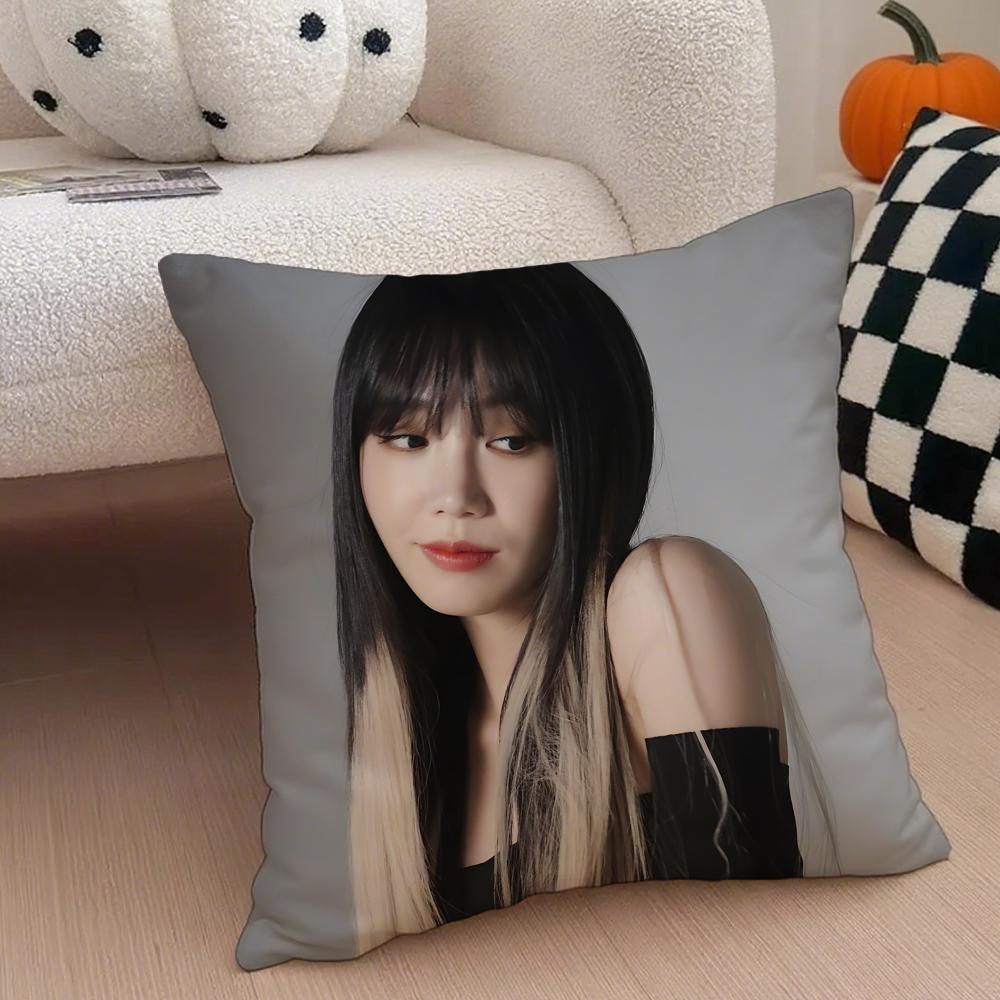 singer sweet JJung Eun Ji Cushion Cover Throw Pillow Cover Hidden Button Durable Polyester Chair Cushion