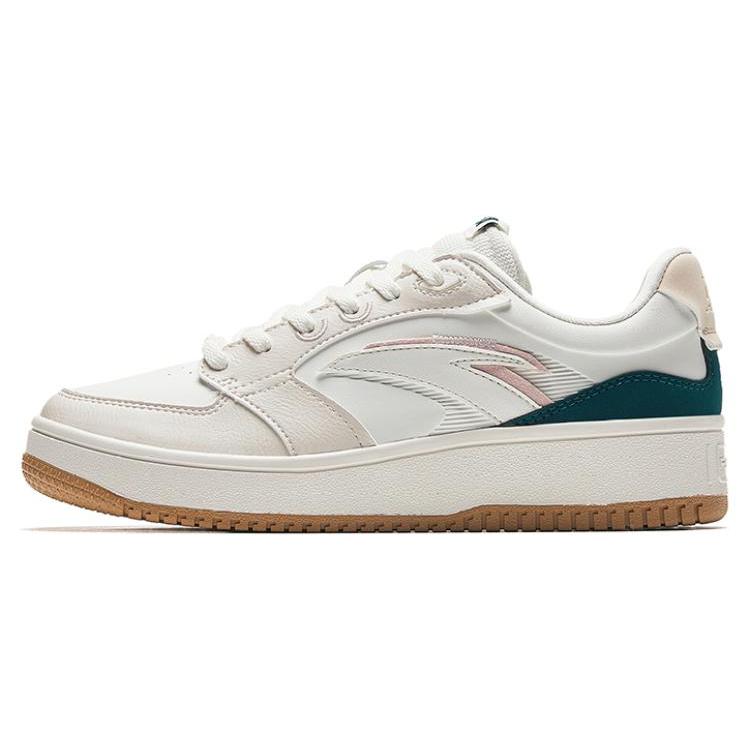 

New Anta Slip Resistant Cushioning Low Top Skateboard Shoes Women s Ivory White 922338088-2 36